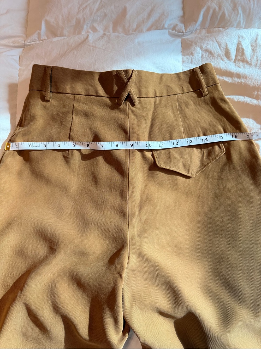 Banana Republic Olive-Tan Wide-Leg Pleated Chinos - Picture 10 of 14